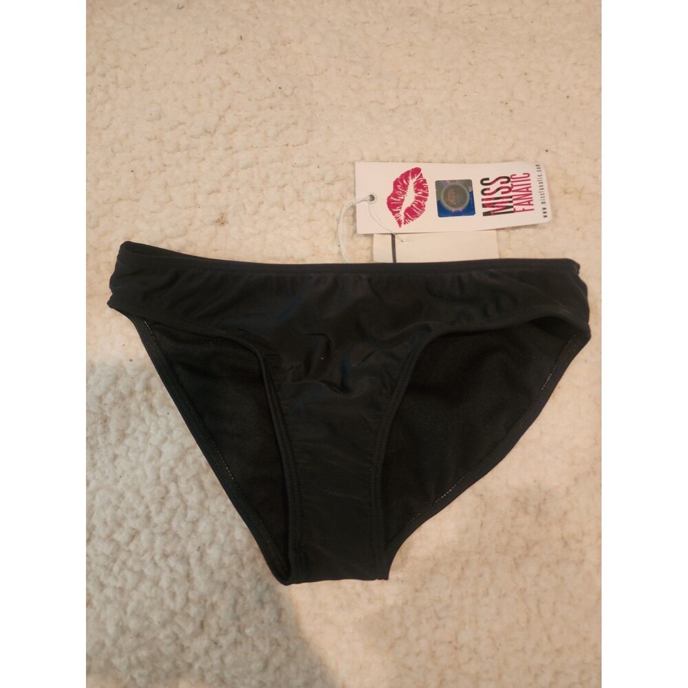 Miss Fanatic Black Rhinestone Florida State Seminoles Bikini Bottom Small NWT